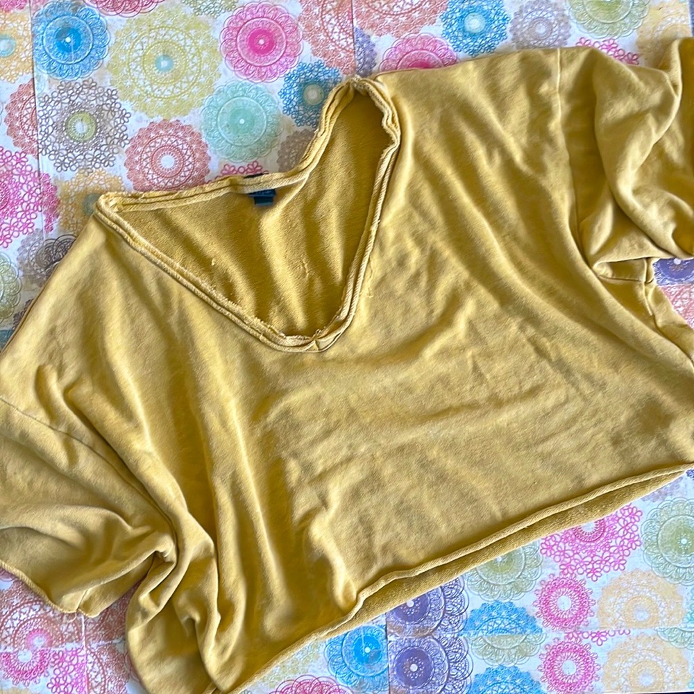 Wild Fable Distressed Oversized Crop Top